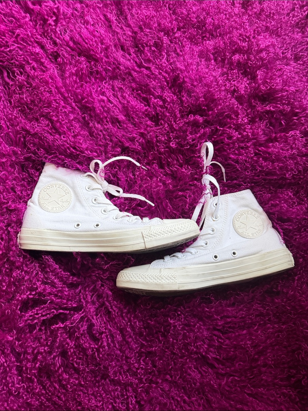 Converse All White High Top Sneakers - Classic Canvas size 7
